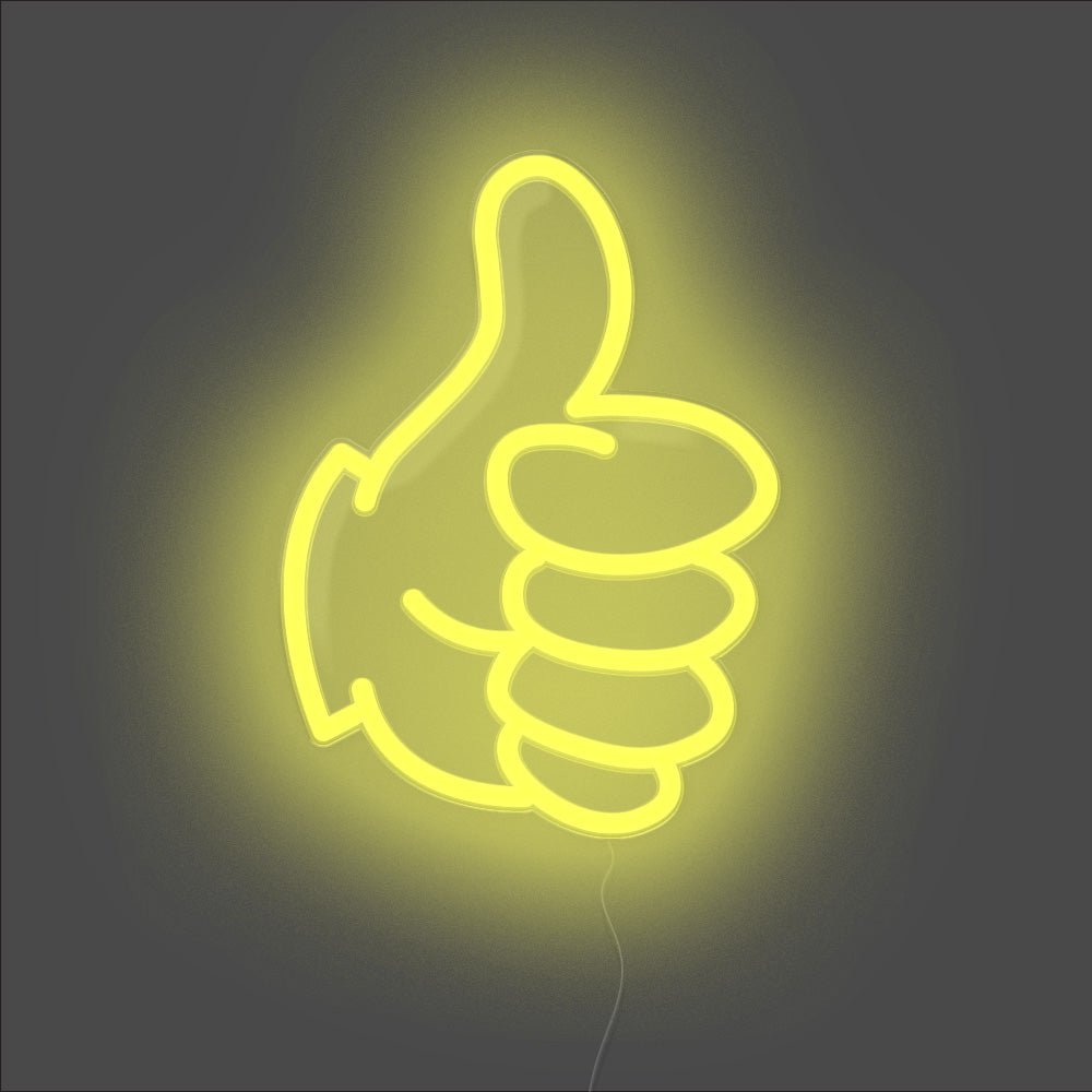 Thumbs Up Neon Sign - Unrivaled Neon - Yellow #color_yellow