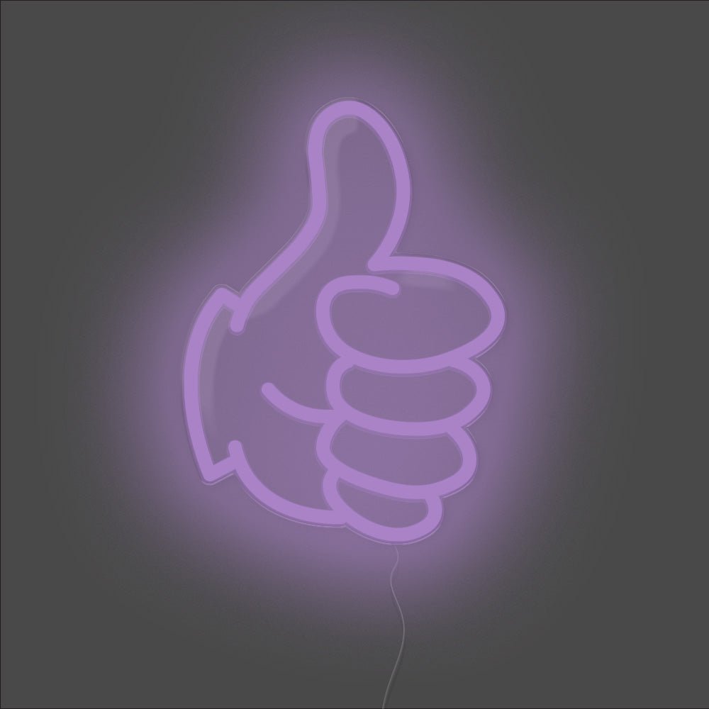 Thumbs Up Neon Sign - Unrivaled Neon - Purple #color_purple
