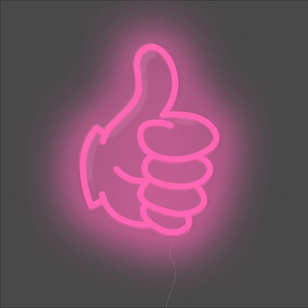 Thumbs Up Neon Sign - Unrivaled Neon - Pink #color_pink