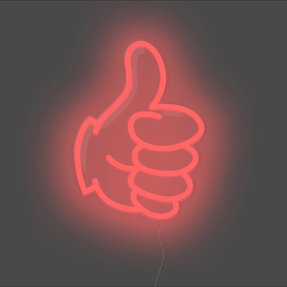 Thumbs Up Neon Sign - Unrivaled Neon - Red #color_red