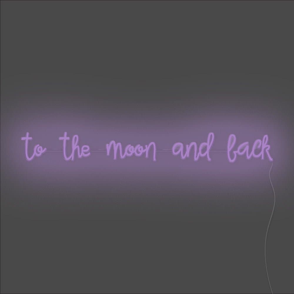 To The Moon And Back Neon Sign - Unrivaled Neon - Purple #color_purple