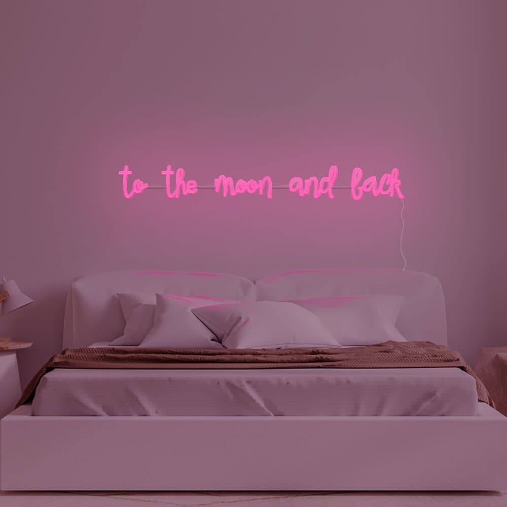 To The Moon And Back Neon Sign