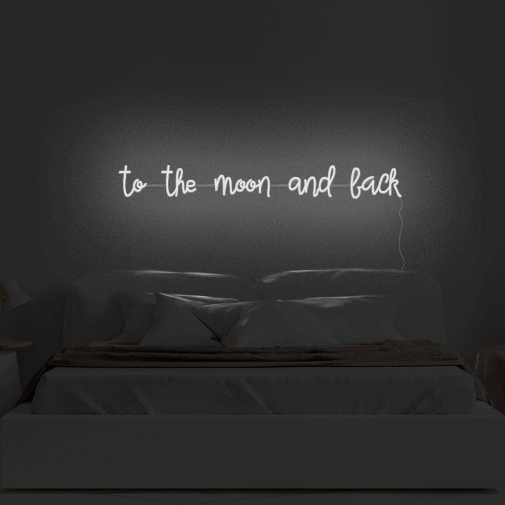 To The Moon And Back Neon Sign