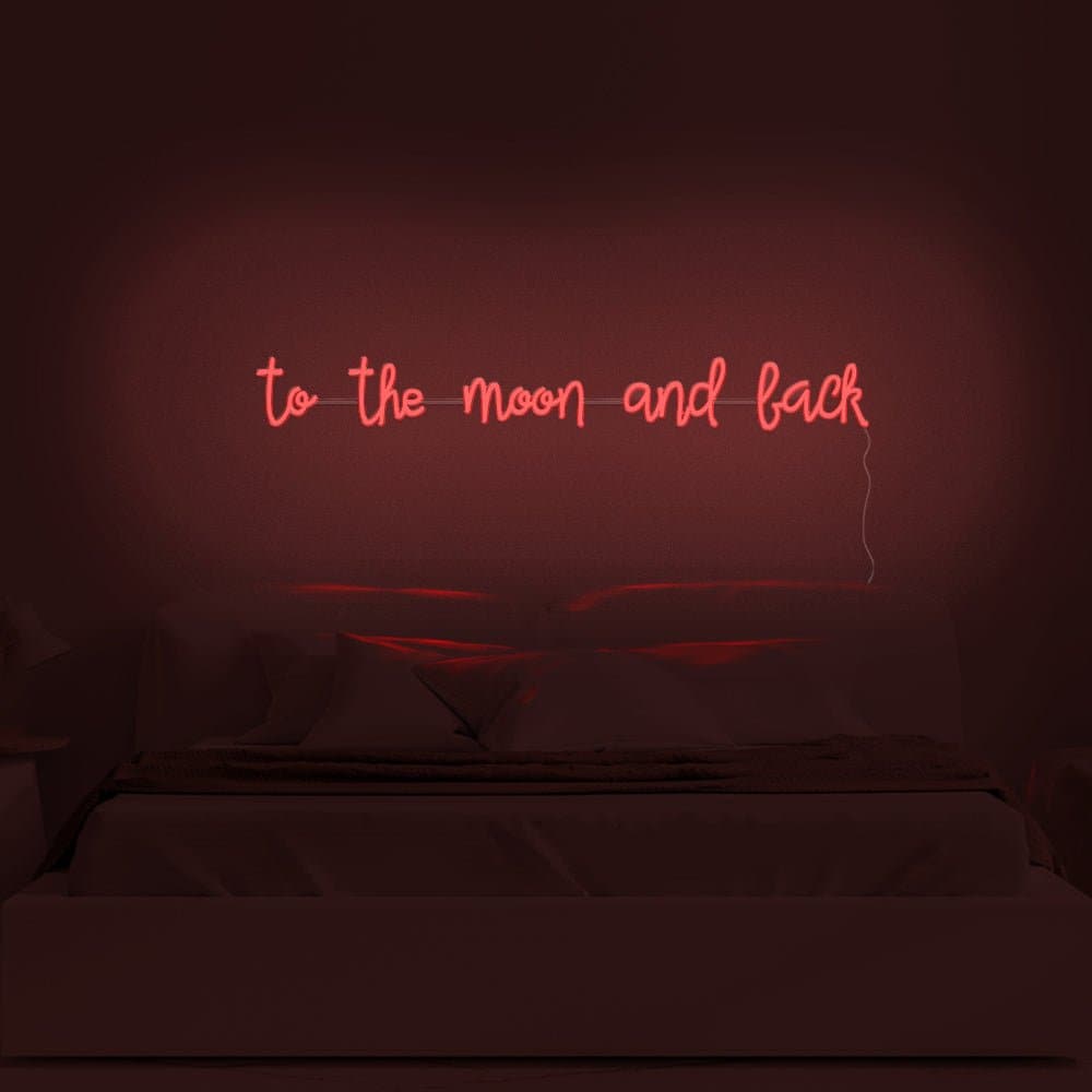 To The Moon And Back Neon Sign