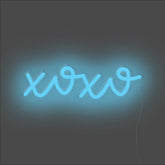 xoxo Neon Sign - Unrivaled Neon - Light Blue #color_light blue