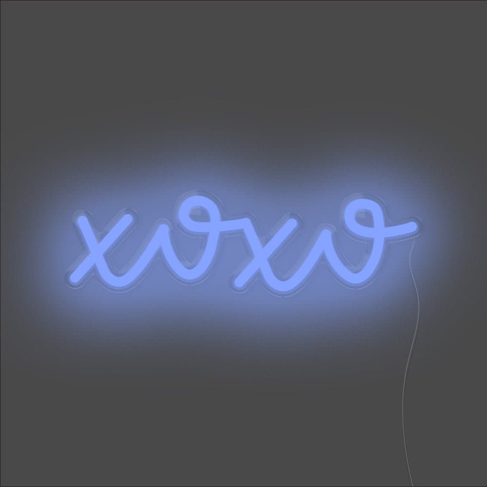 xoxo Neon Sign - Unrivaled Neon - Blue #color_blue