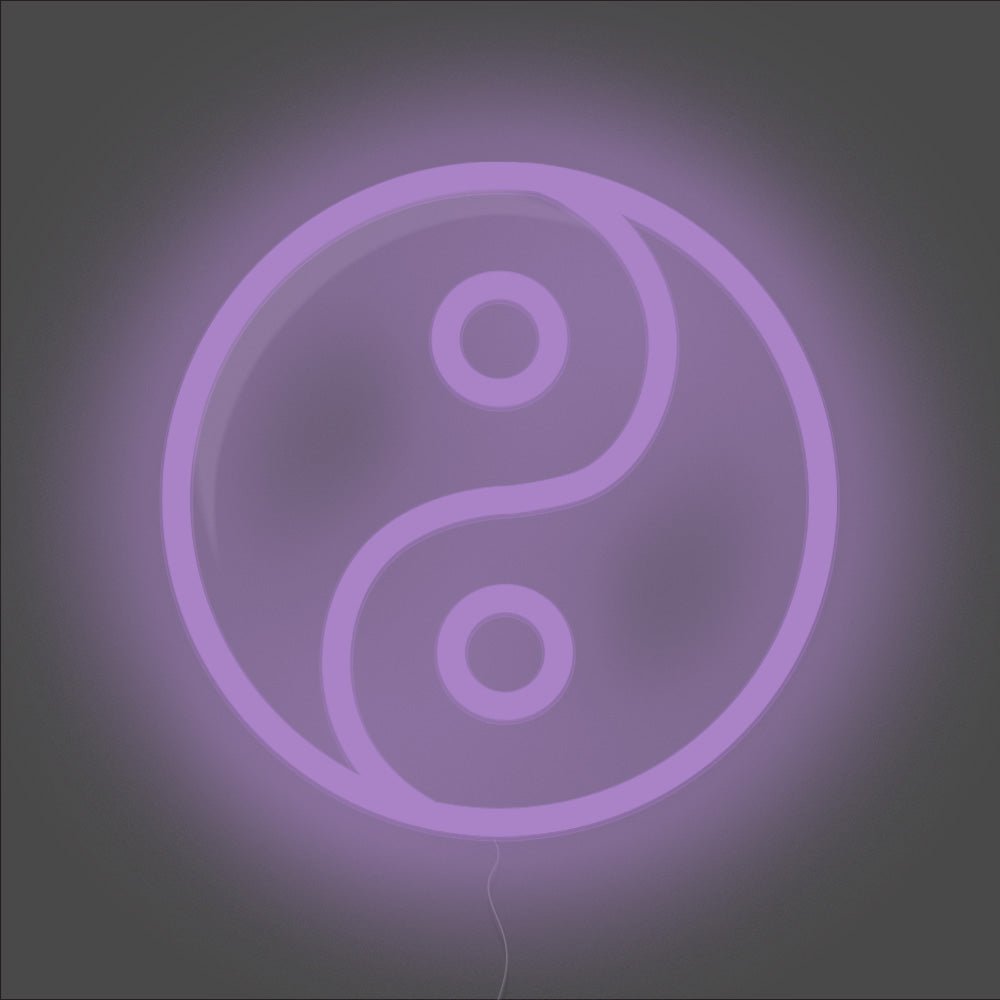 Yin and Yang Neon Sign - Unrivaled Neon - Purple #color_purple