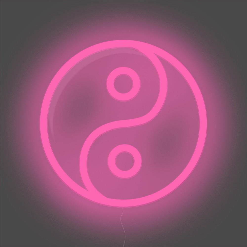 Yin and Yang Neon Sign - Unrivaled Neon - Pink #color_pink