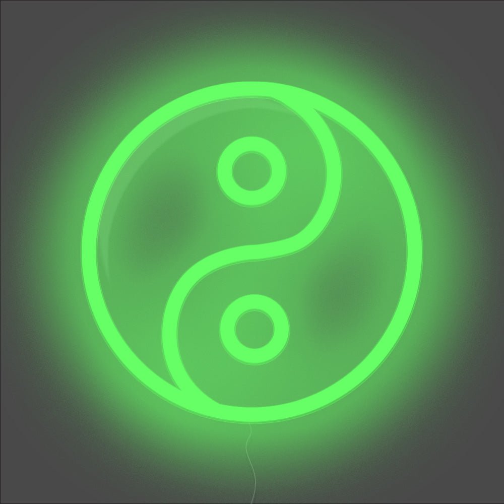 Yin and Yang Neon Sign - Unrivaled Neon - Green #color_green