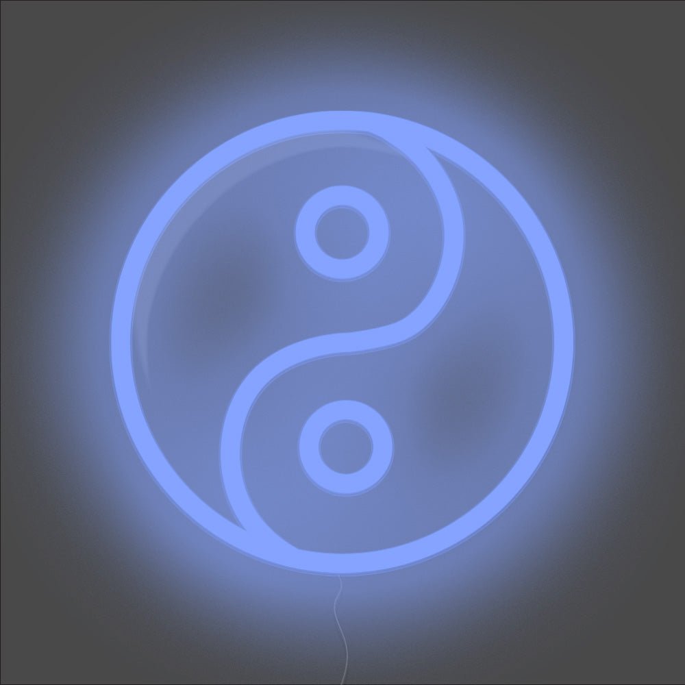 Yin and Yang Neon Sign - Unrivaled Neon - Blue #color_blue