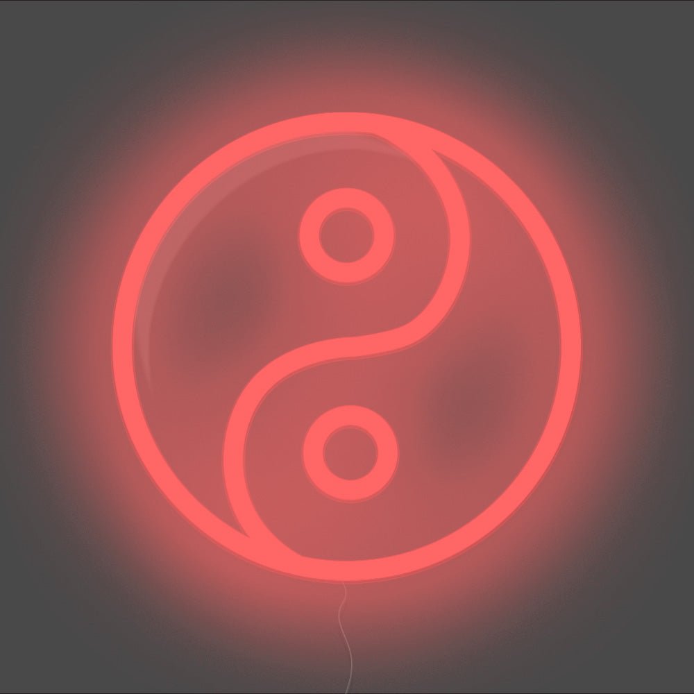 Yin and Yang Neon Sign - Unrivaled Neon - Red #color_red